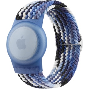 Bracelet AirTag Enfant Vancle Nylon Tressé Bleu Coloré