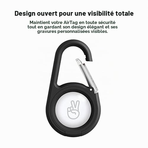 Anneau de protection AirTag avec mousqueton Belkin résistant aux rayures noir – Image 6