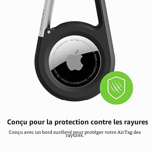 Anneau de protection AirTag avec mousqueton Belkin résistant aux rayures noir – Image 5