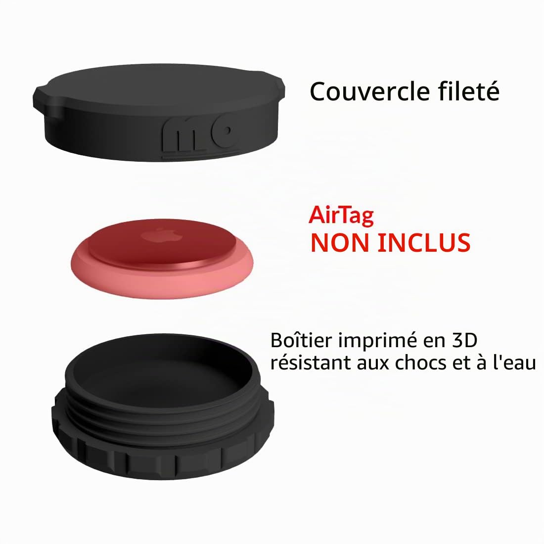 Étui adhésif AirTag avec collier de serrage – Image 4