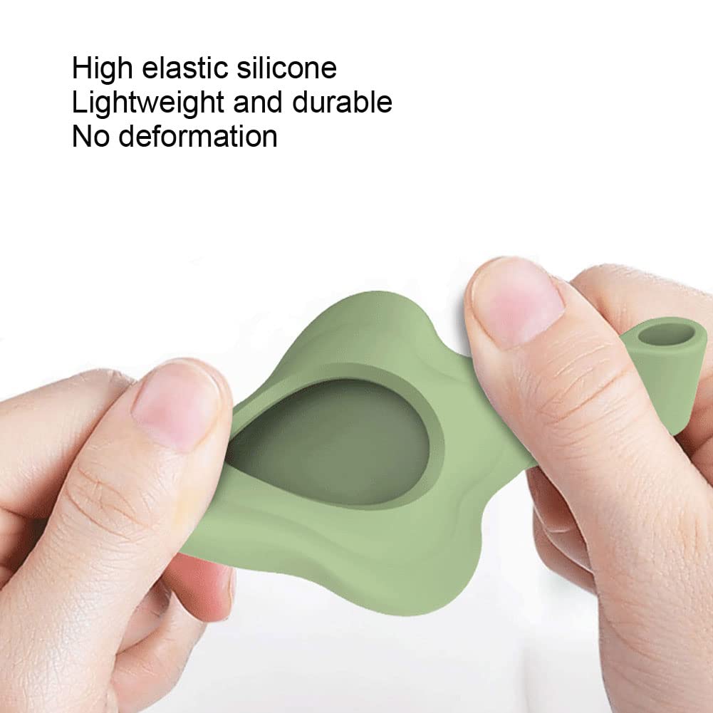 Lot de 4 étuis de protection en fleur silicone pour AirTag avec porte-clés – Image 3