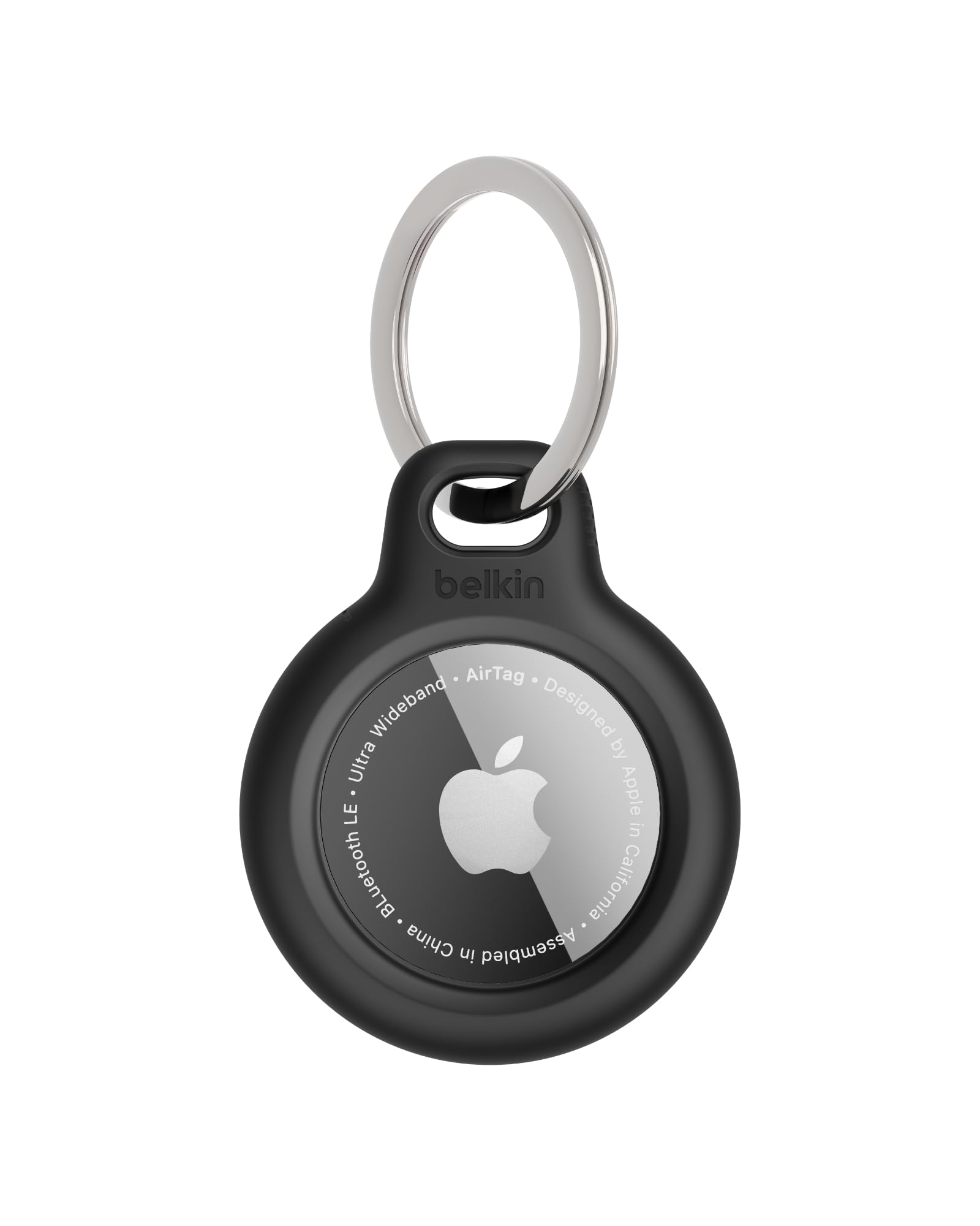 Étui AirTag Belkin anneau de protection métal noir