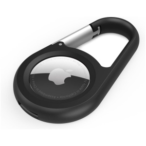 Anneau de protection AirTag avec mousqueton Belkin résistant aux rayures noir