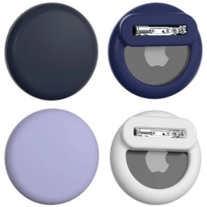 Lot de 4 Supports AirTag cachés en Silicone avec épingles à nourrice