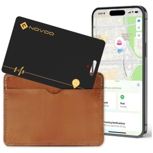 Traceur de cartes rechargeable NOVOO AirTag ultra-fin pour portefeuille bagages