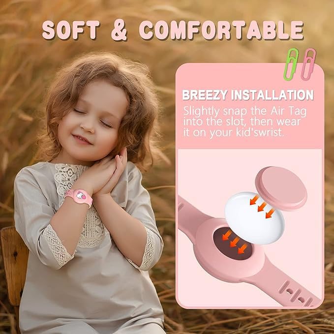 Bracelet AirTag enfant étanche WUZUN dessin animé réglable chat – Image 6