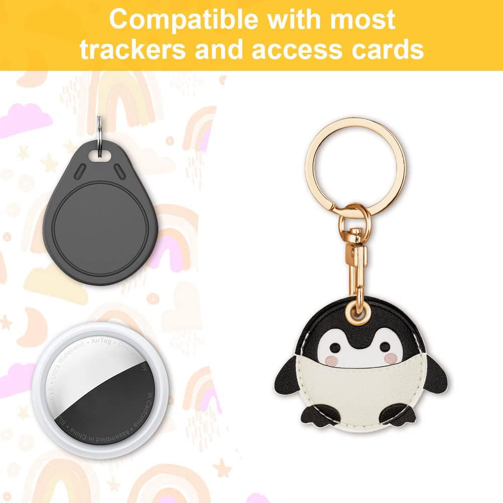 Porte clé AirTag AXFEE en PU, mignon et portable pour clés enfants animaux – Image 5
