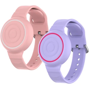 Lot de 2 Bracelets étanches AirTag en Silicone pour Enfants avec Support Caché