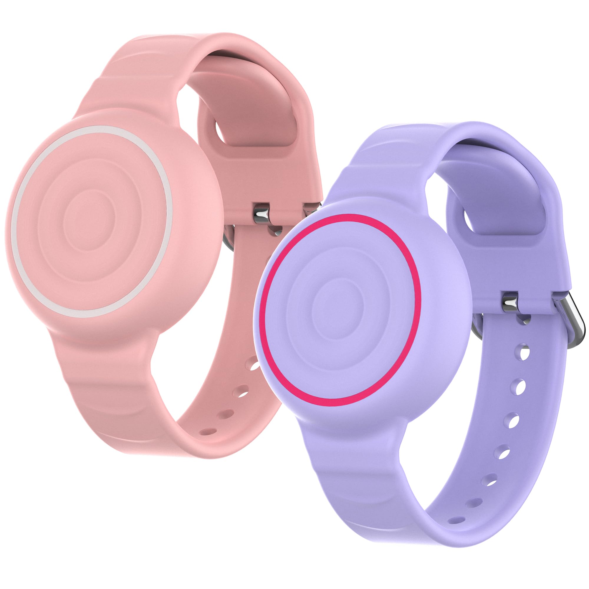 Lot de 2 Bracelets étanches AirTag en Silicone pour Enfants avec Support Caché