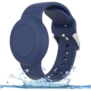 Étui de protection AirTag en silicone souple pour enfants, bleu nuit