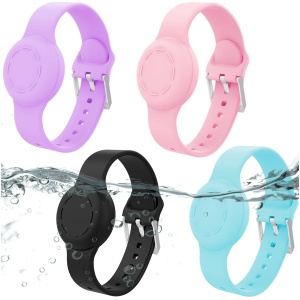 Lot de 4 bracelets AirTag étanches pour enfants en silicone
