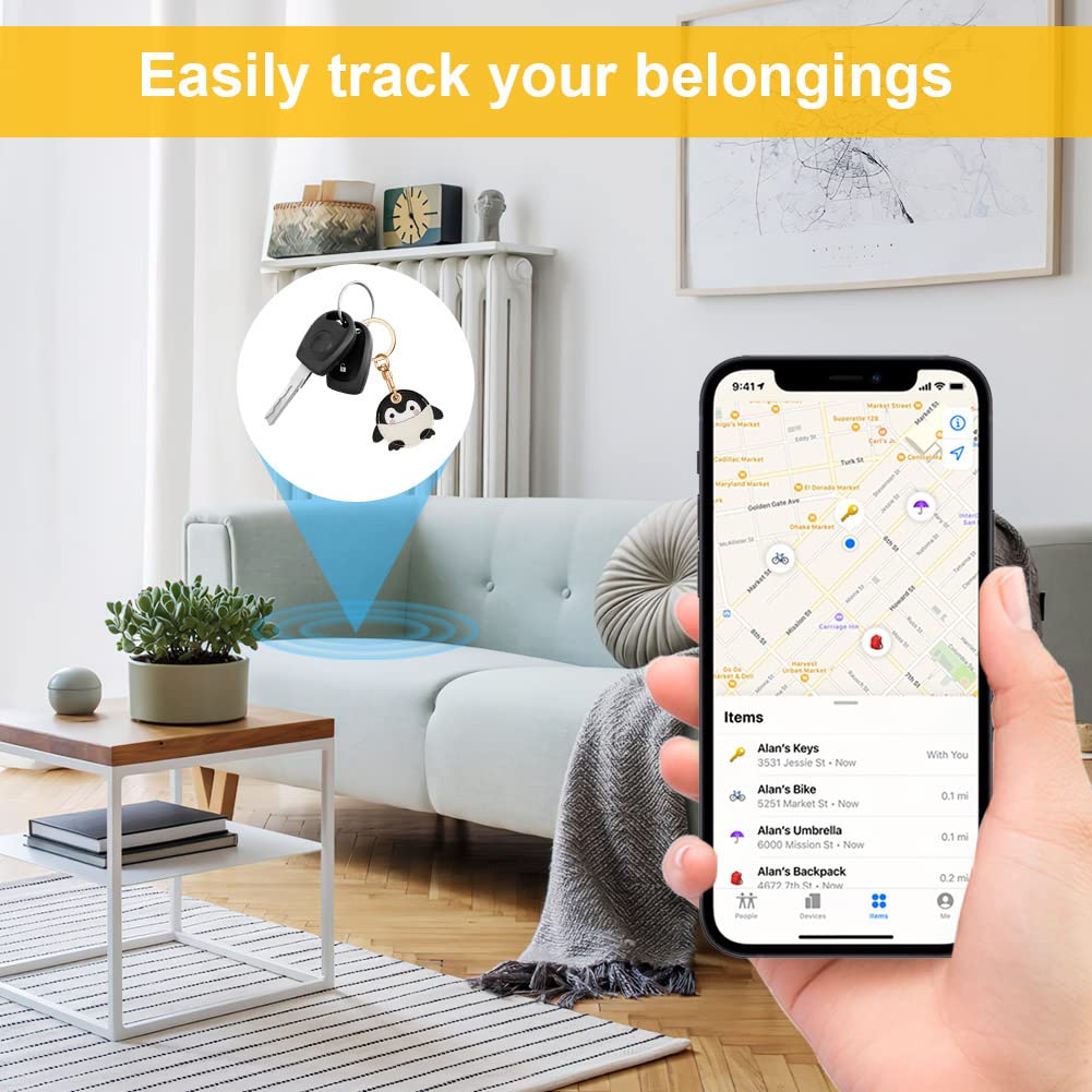 Porte clé AirTag AXFEE en PU, mignon et portable pour clés enfants animaux – Image 2