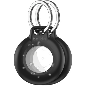 Étui étanche AirTag Belkin avec attache métal noir pack de 2