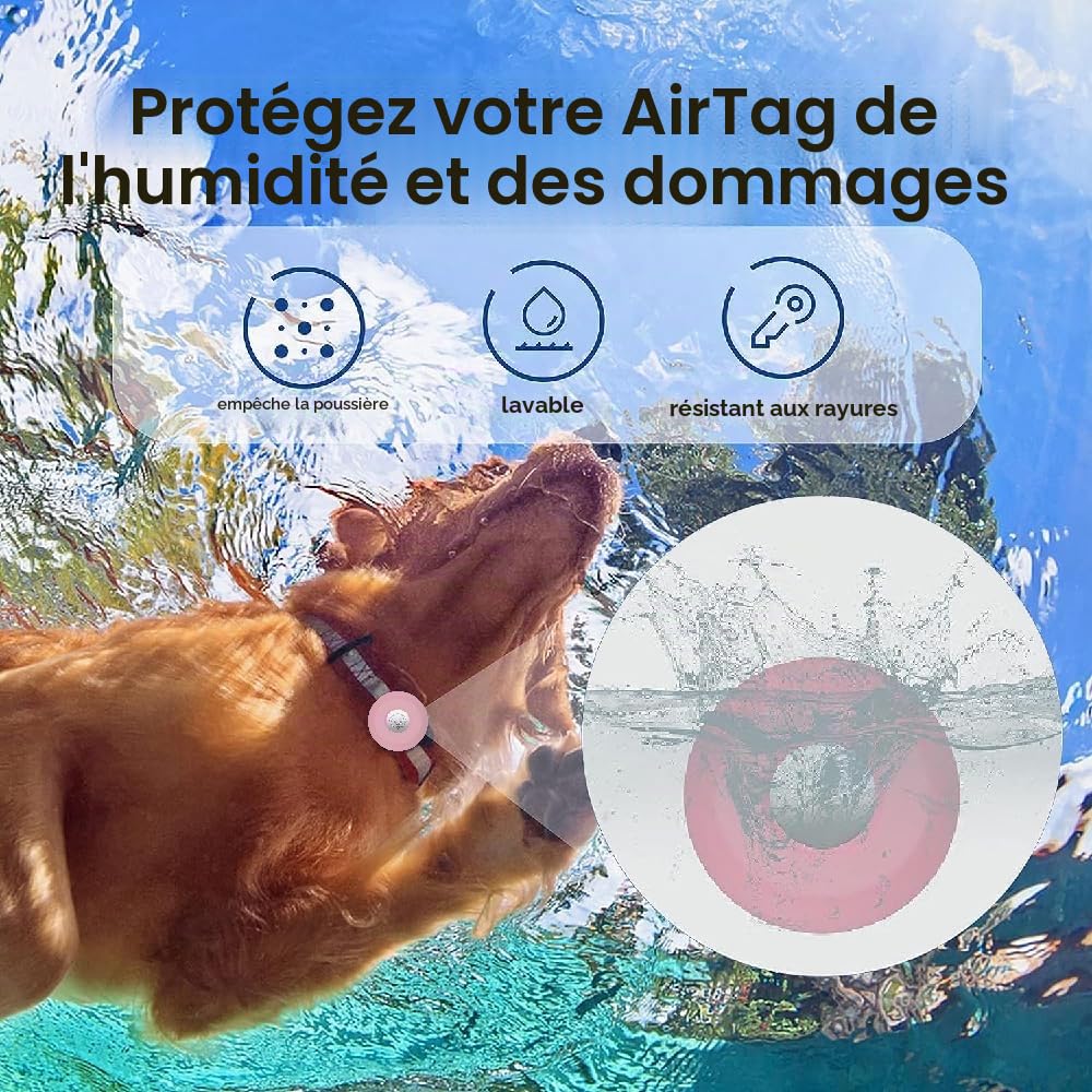 Étui de protection en silicone pour AirTag collier chien et chat – Image 3