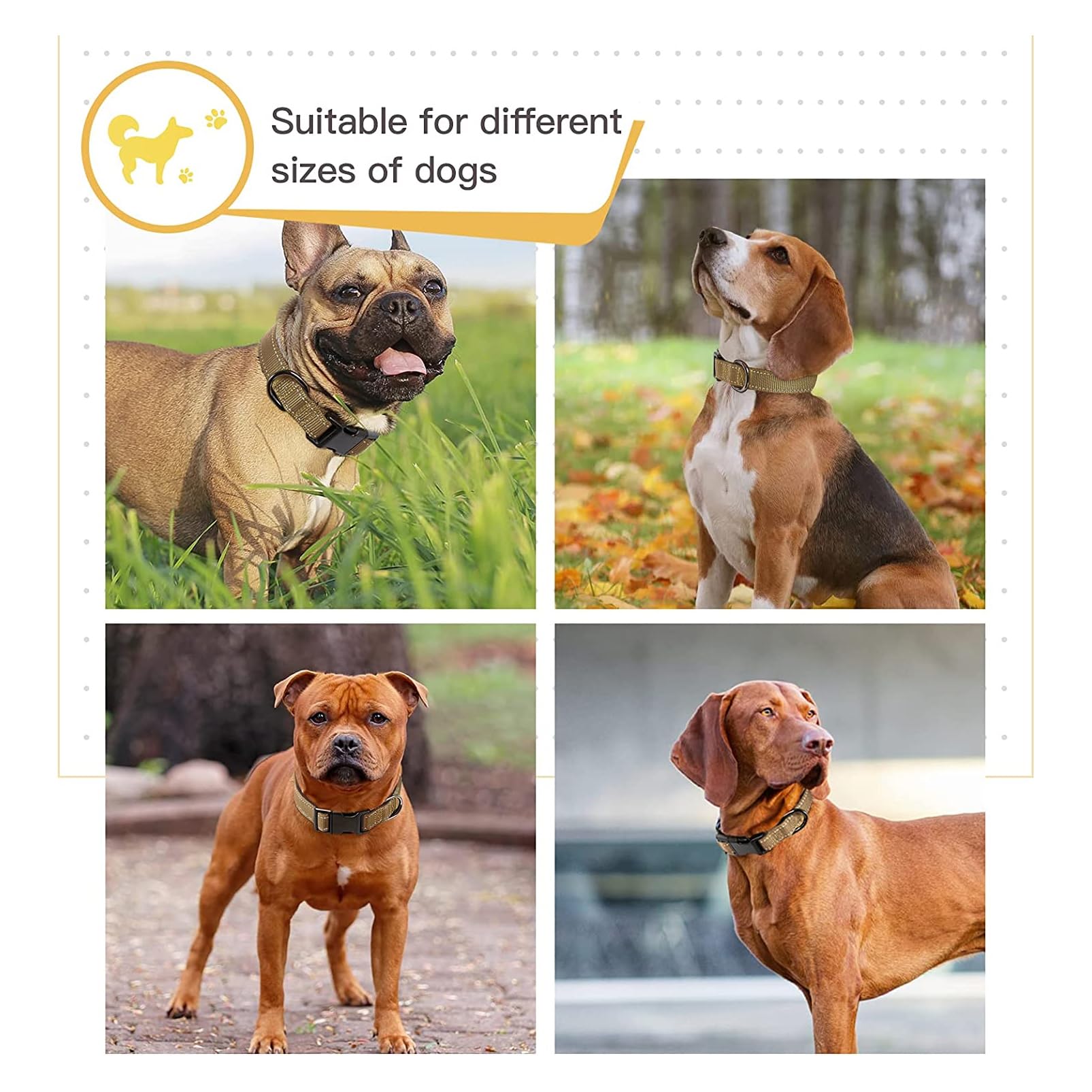 Collier AirTag réfléchissant pour chien HEELE en néoprène doux, taille S – Image 4