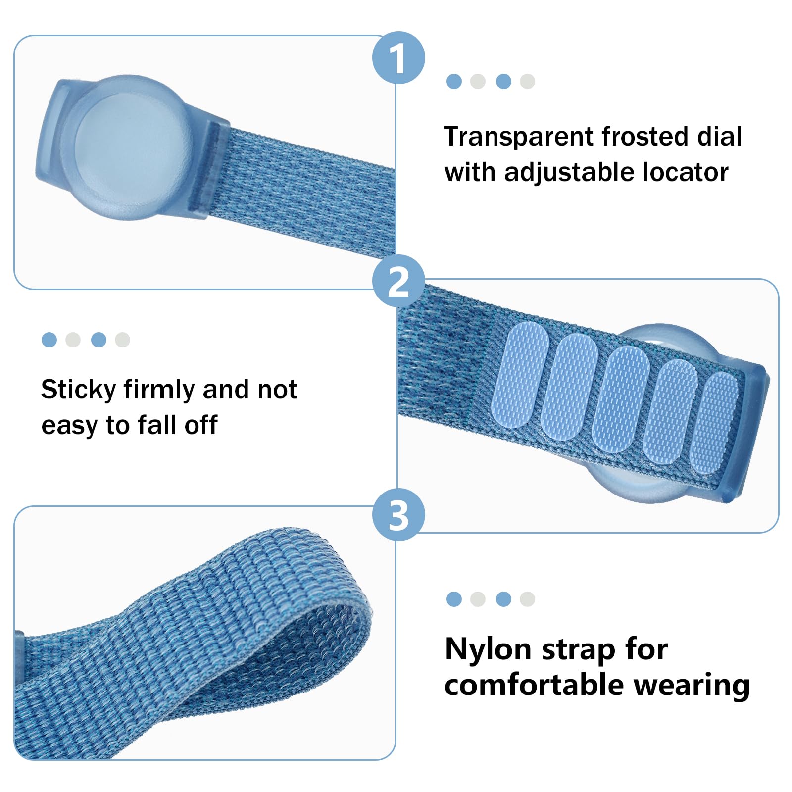 Bracelet enfant AirTag étui protection waterproof GPS bleu – Image 3