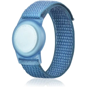 Bracelet enfant AirTag étui protection waterproof GPS bleu