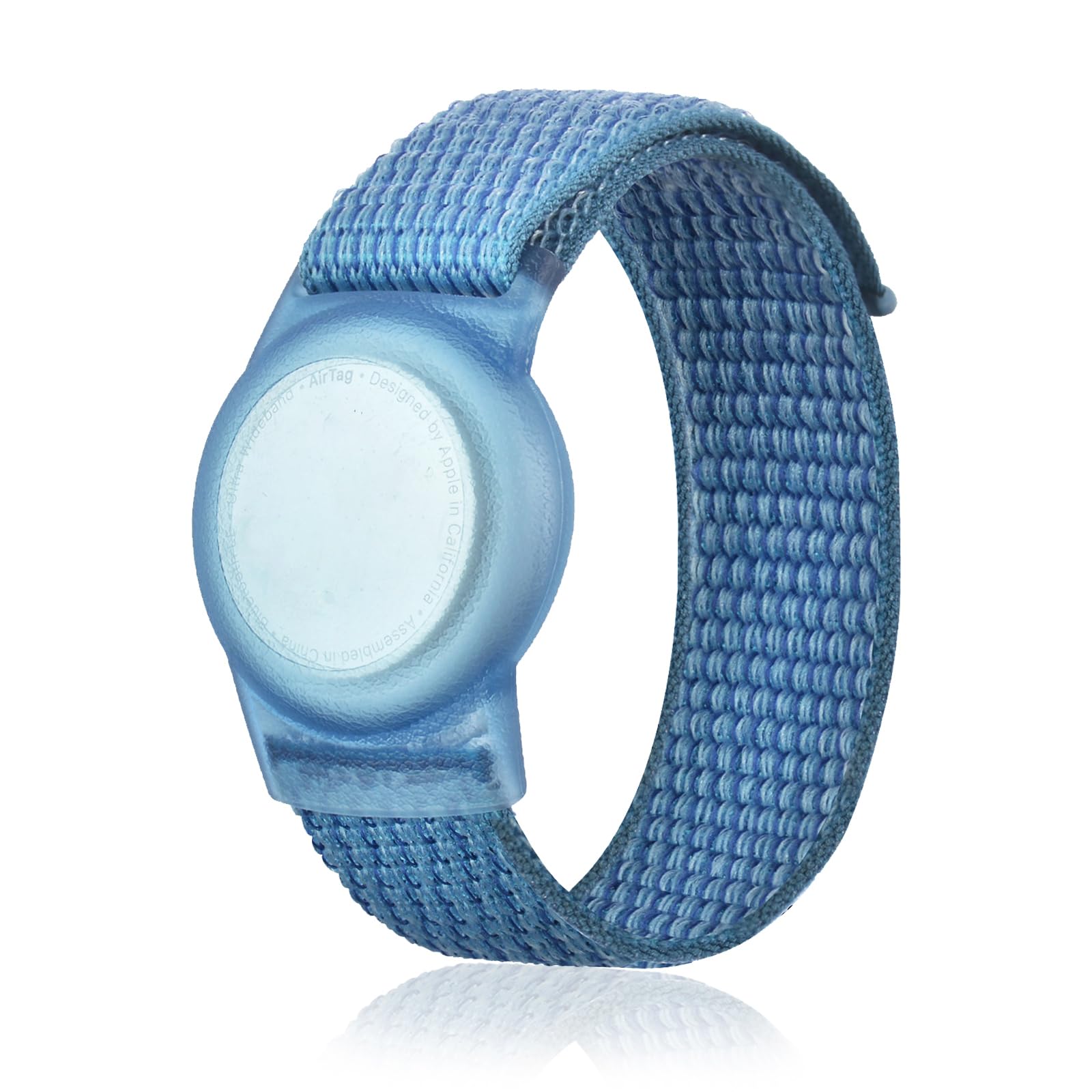Bracelet enfant AirTag étui protection waterproof GPS bleu