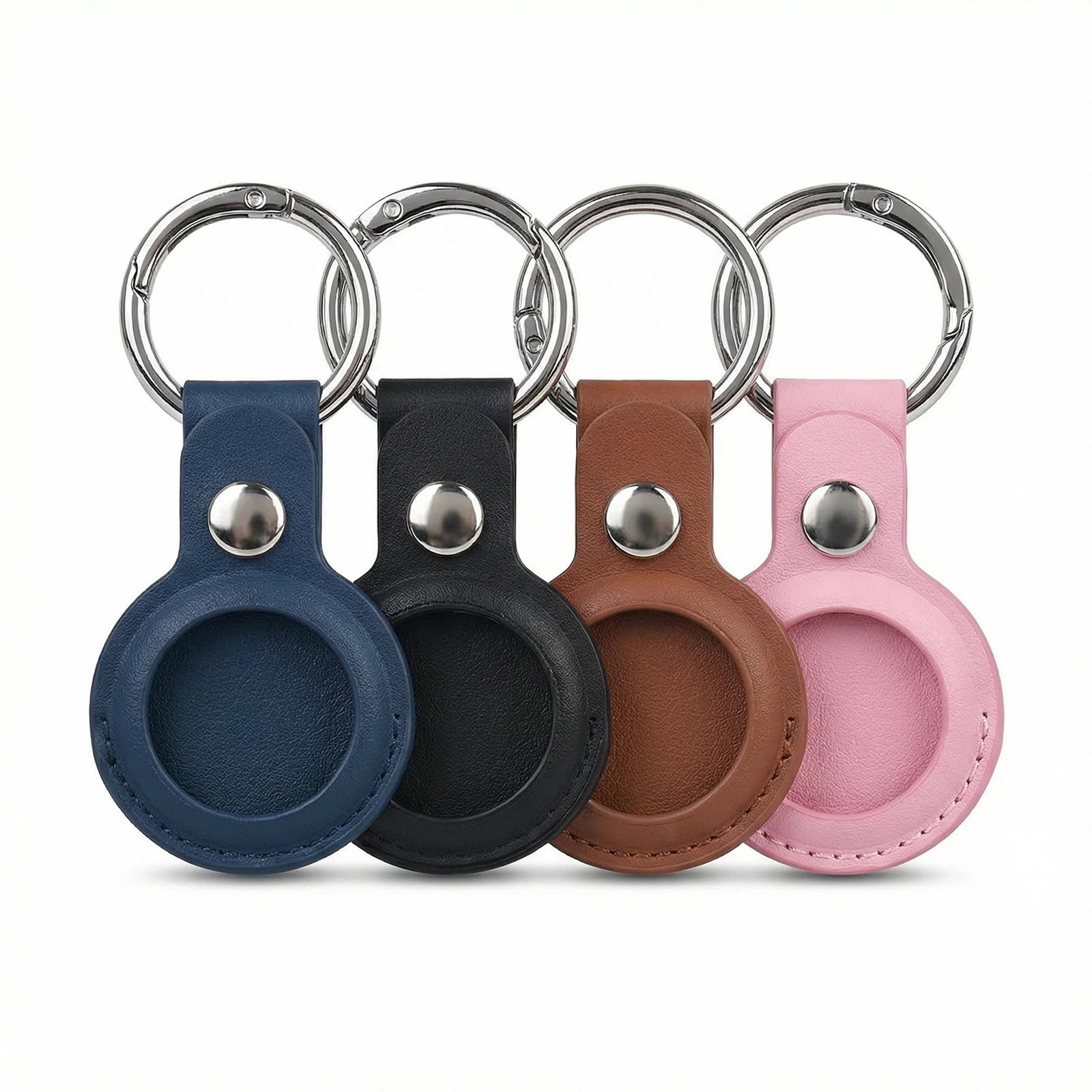Lot de 4 étuis AirTag en cuir PU avec porte-clés – Image 7