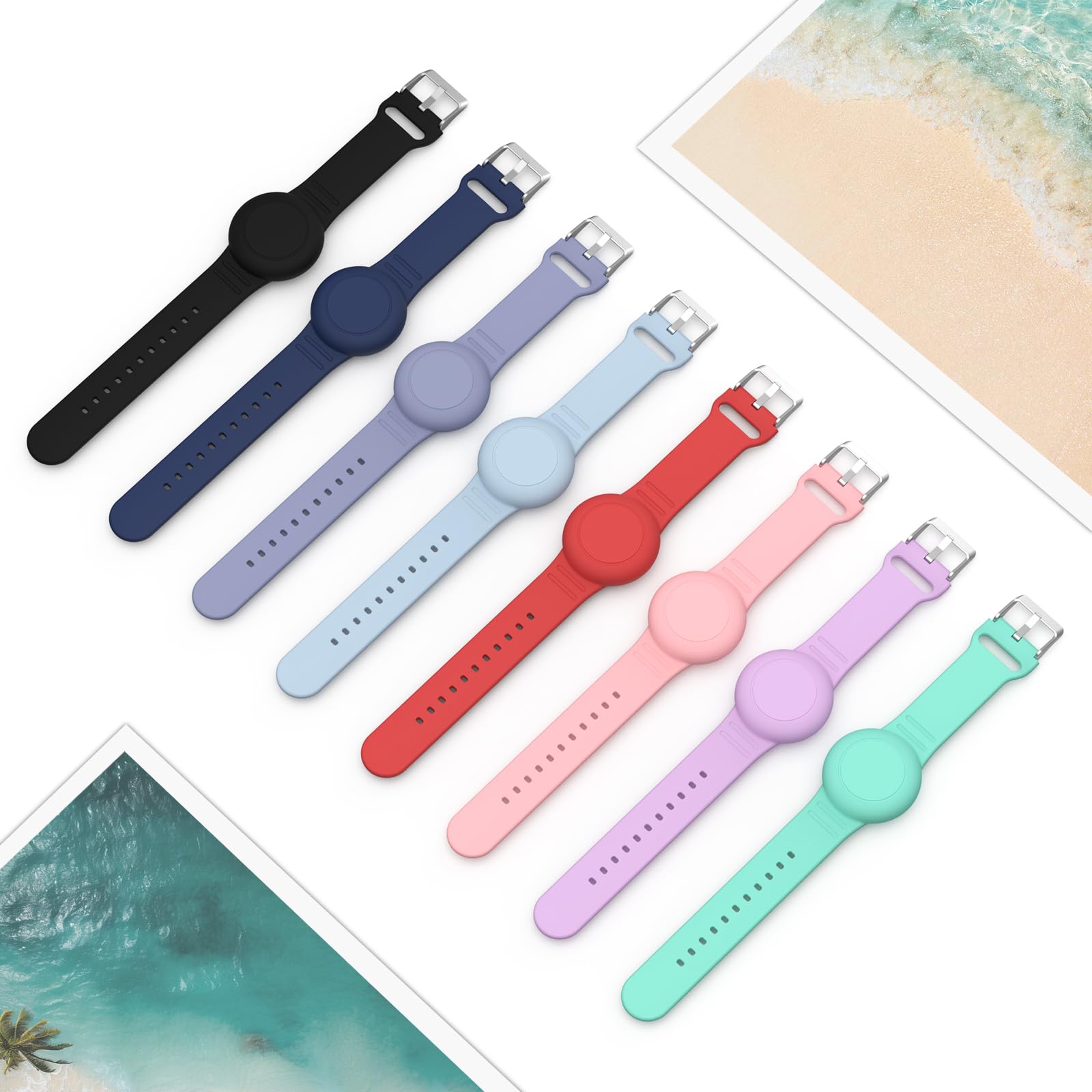 Étui de protection AirTag en silicone souple pour enfants, étanche et confortable, noir – Image 6