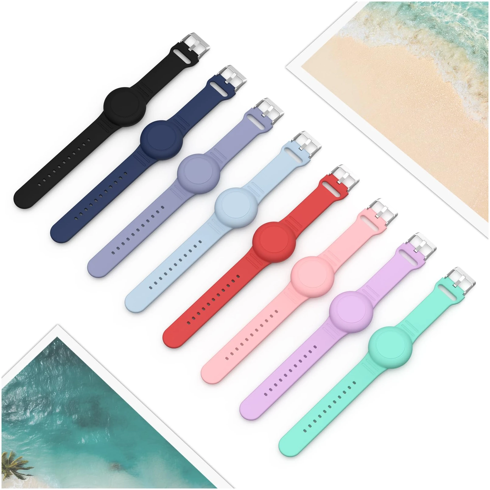 Étui de protection AirTag en silicone souple pour enfants, étanche et confortable, noir – Image 6