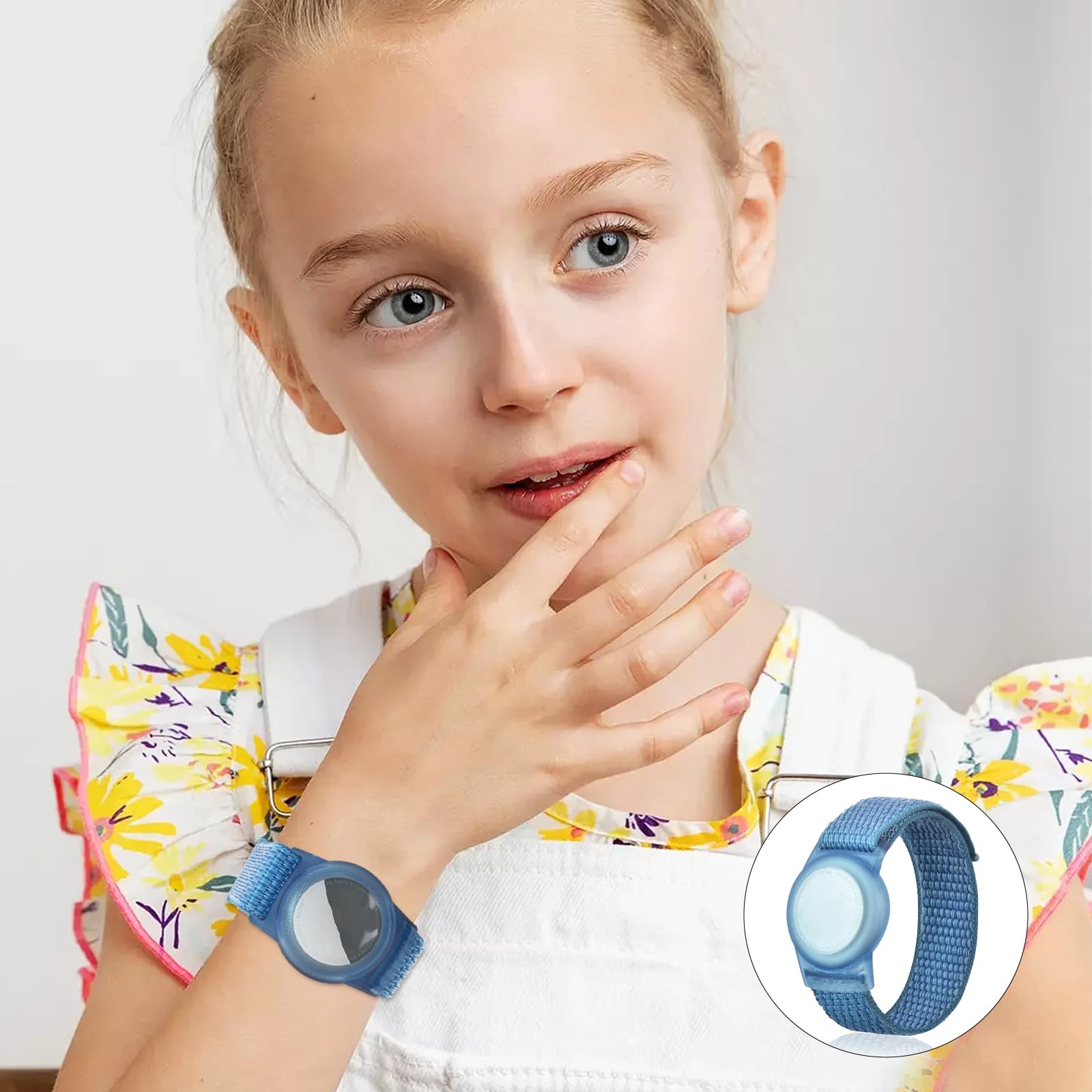 Bracelet enfant AirTag étui protection waterproof GPS bleu – Image 7