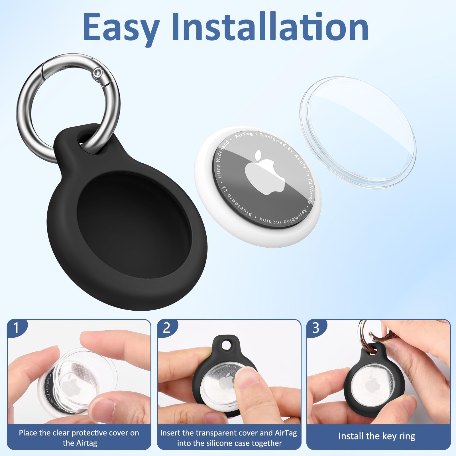 Porte clé AirTag étanche TPU Tobfit – Image 2