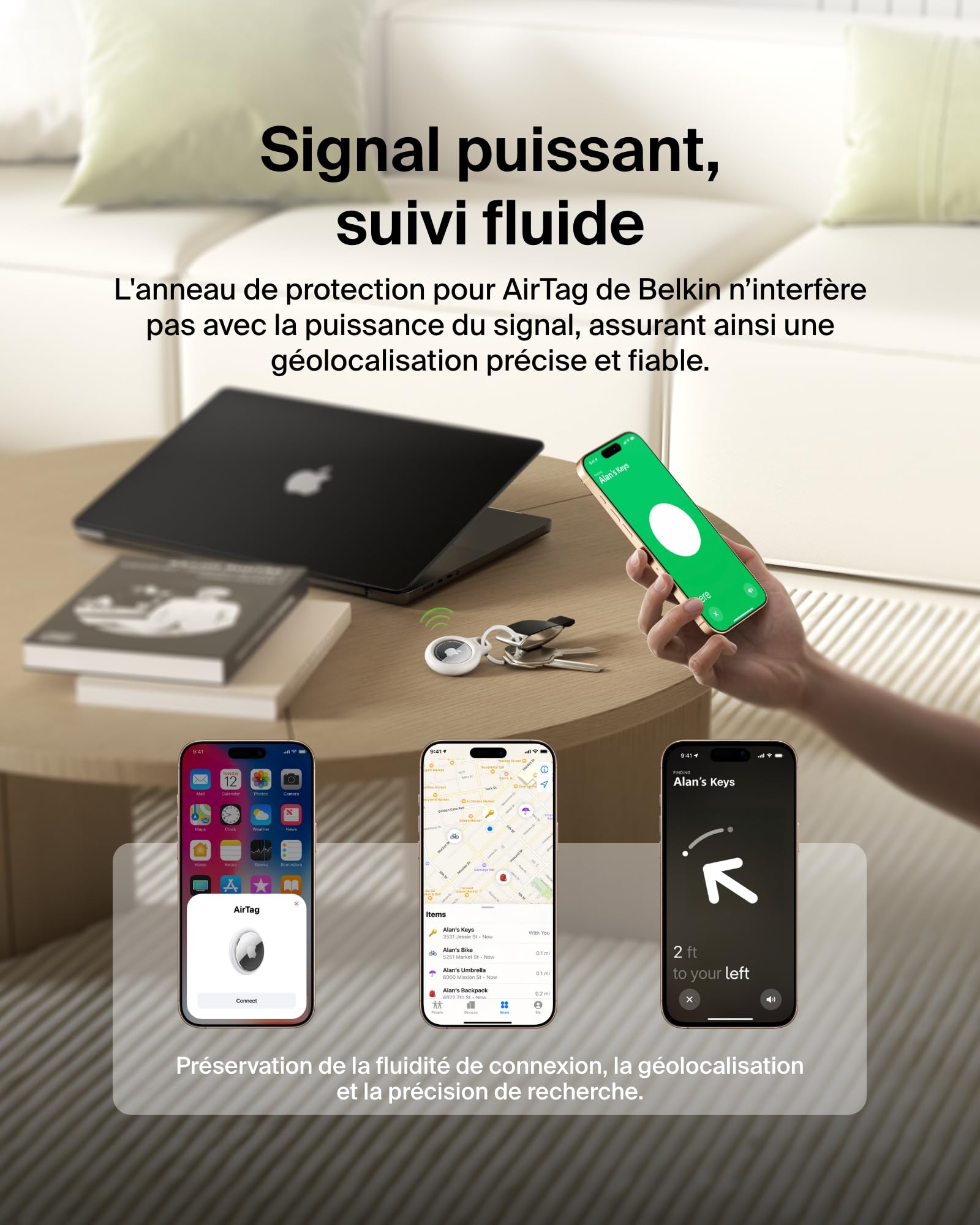 Étui AirTag Belkin avec attache en métal, protection durable et anti-rayure – Image 6