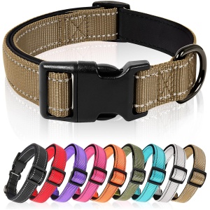 Collier AirTag réfléchissant pour chien HEELE en néoprène doux, taille S