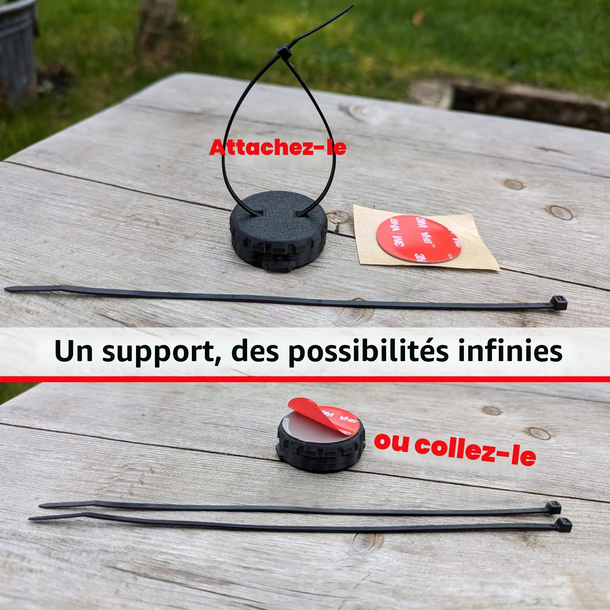 Étui adhésif AirTag avec collier de serrage – Image 3